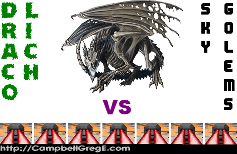 Dracolich vs. 7 Sky Golems