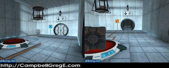 Cube and Large Red Button