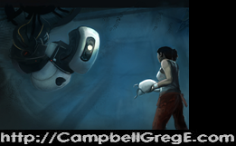 GLaDOS and Chell